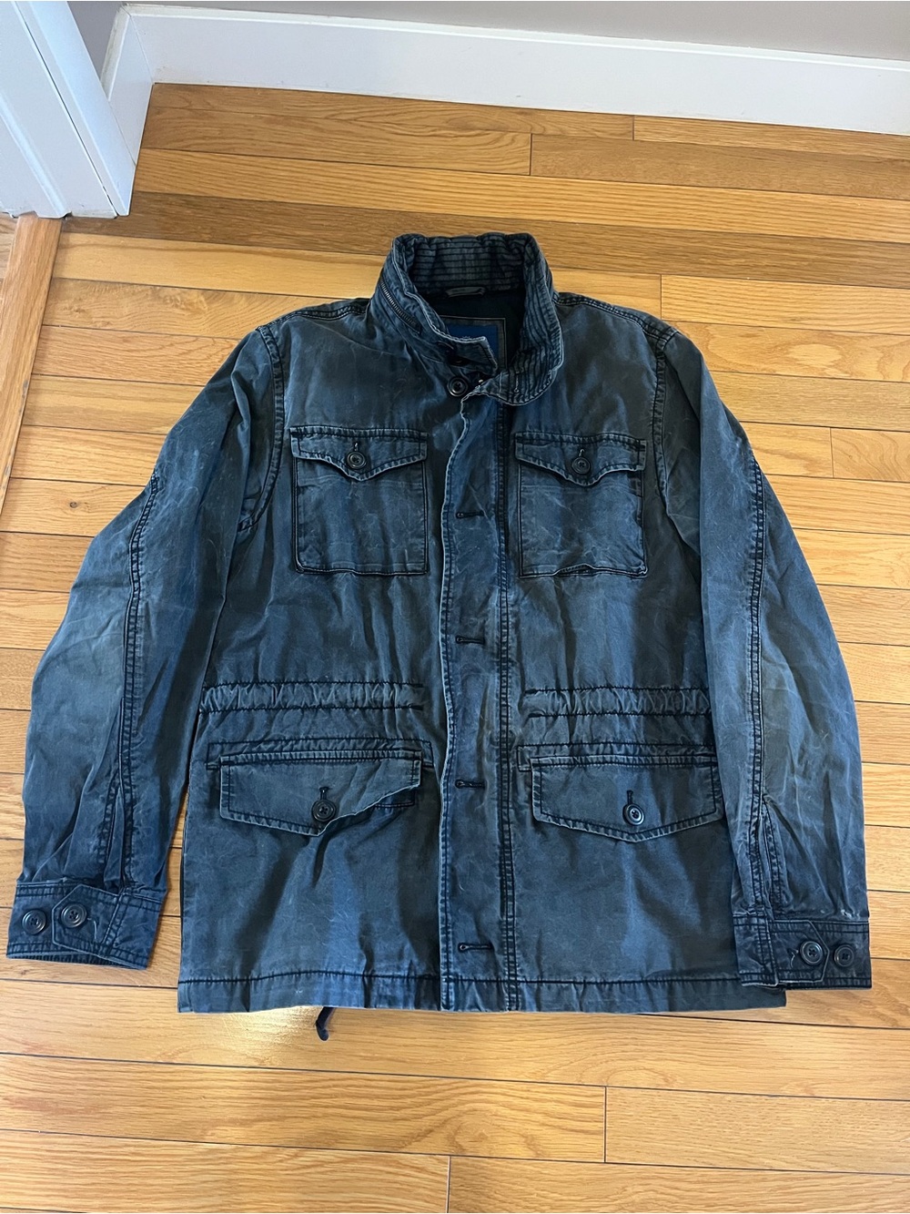 Men's Distressed Black Field Jacket by Old Navy